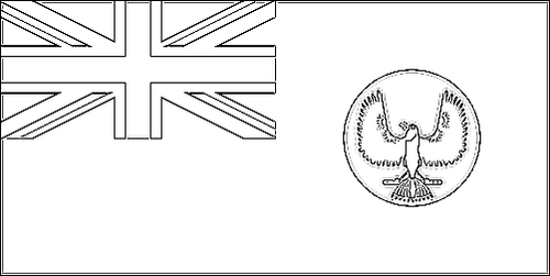 Kontur flagi do kolorowania: South Australia (Australia Południowa)