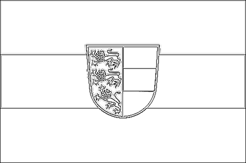 Kontur flagi do kolorowania: Karyntia (flaga służbowa)