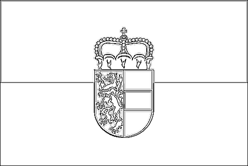 Kontur flagi do kolorowania: Salzburg (flaga służbowa)