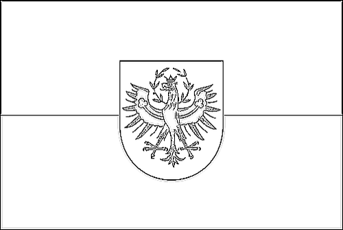 Kontur flagi do kolorowania: Tyrol (flaga służbowa)
