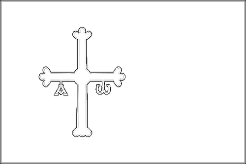 Kontur flagi do kolorowania: Asturia