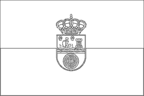 Kontur flagi do kolorowania: Kantabria