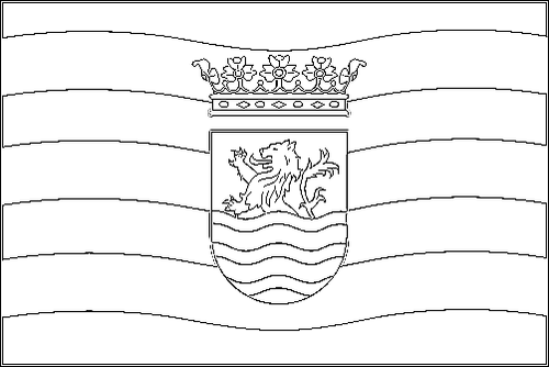 Kontur flagi do kolorowania: Zeelandia (Zelandia)