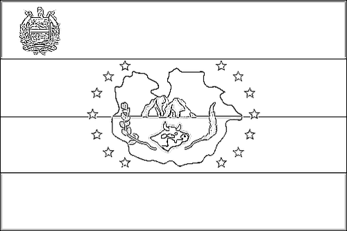 Kontur flagi do kolorowania: Guárico