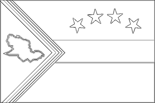Kontur flagi do kolorowania: Delta Amacuro