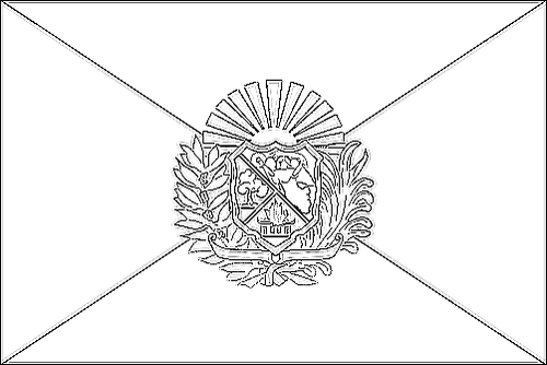 Kontur flagi do kolorowania: Aragua