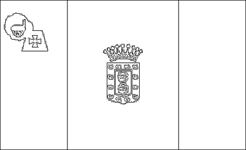 Kontur flagi do kolorowania: La Gomera