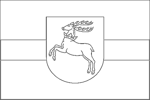 Kontur flagi do kolorowania: Lublin (Lubelskie)