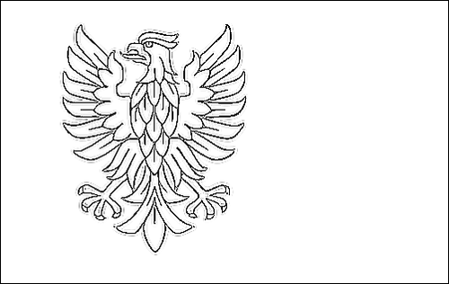 Kontur flagi do kolorowania: Mazowieckie