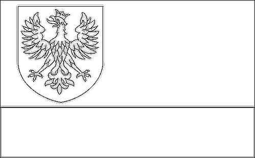 Kontur flagi do kolorowania: Opole (opolskie)