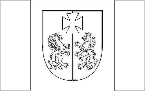 Kontur flagi do kolorowania: Pogórze Karpackie (Podkarpackie)