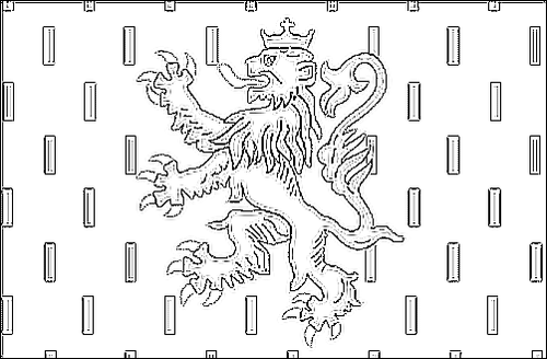 Kontur flagi do kolorowania: Franche-Comté