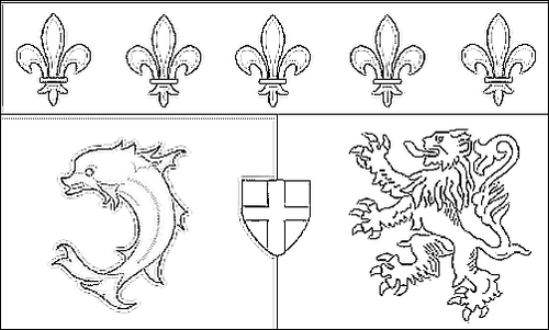 Kontur flagi do kolorowania: Rhône-Alpes