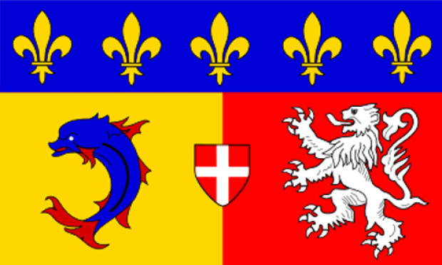 Flaga Rhône-Alpes, Flaga Rhône-Alpes