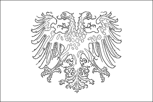 Kontur flagi do kolorowania: Święte Cesarstwo Rzymskie (od 1400)