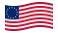 Betsy Ross (USA 1777-1795)- machanie flagą