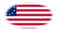 Betsy Ross (USA 1777-1795)-Flaga jako winieta owalna