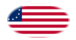 Betsy Ross (USA 1777-1795)-Flaga jako winieta owalna