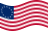 Falująca Betsy Ross (USA 1777-1795) flaga statyczna