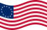 Falująca Betsy Ross (USA 1777-1795) flaga statyczna