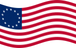 Falująca Betsy Ross (USA 1777-1795) flaga statyczna