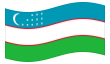 Animowana flaga Uzbekistan