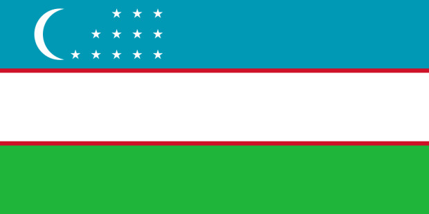 Flaga Uzbekistan