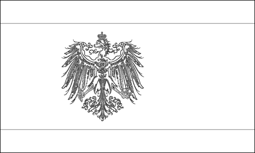 Kontur flagi do kolorowania: Prusy (Królestwo Pruskie)