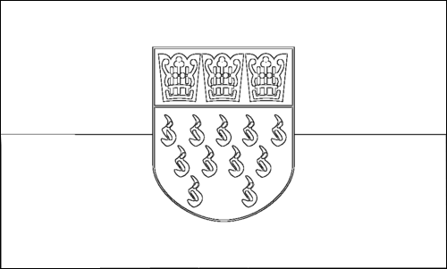 Kontur flagi do kolorowania: Kolonia