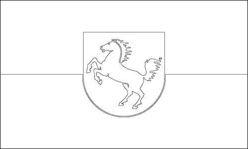 Kontur flagi do kolorowania: Stuttgart