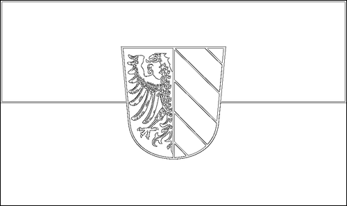 Kontur flagi do kolorowania: Norymberga