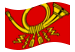 Deutsche Bundespost (flaga służbowa w latach 1950-1994)- machanie flagą
