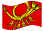 Deutsche Bundespost (flaga służbowa w latach 1950-1994)- machanie flagą