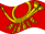 Falująca Deutsche Bundespost (flaga służbowa w latach 1950-1994) flaga statyczna