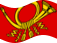 Falująca Deutsche Bundespost (flaga służbowa w latach 1950-1994) flaga statyczna