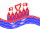 Falująca Heiligenhafen flaga statyczna
