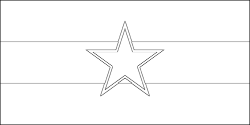 Kontur flagi do kolorowania: Jugosławia